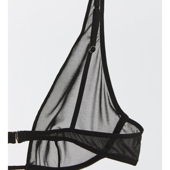 Zara SEMI-SHEER SILK BRA
BLACK​ - Picture 4 of 5